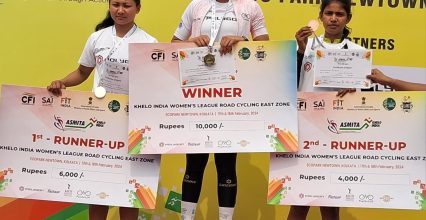 खेलो इंडिया जोनल साइक्लिंग लीग में बेबी ने जीता कांस्य पदक